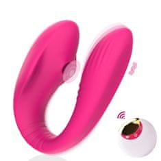 Vibrabate Masážny prístroj s rôznymi vibráciami a sacími funkciami klitorisu s diaľkovým ovládaním pre páry