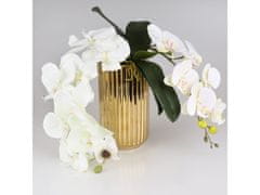 sarcia.eu Zlatá keramická váza na kvety 12,5x12,5x22cm 