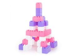 Wader Ružové stavebné kocky "XXL", 45 kusov + spojovací prvok 
