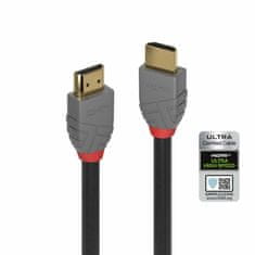 Lindy Kábel HDMI M/M 0.5m, Ultra High Speed+Eth, HDMI 2.1, 10K@120Hz, 48G, pozl. kon., čierny, Anthra Line