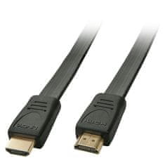 Lindy Kábel HDMI M/M 2m, Ultra High Speed+Eth, 4K@60Hz, HDMI 2.0, 10.2G, G pozl. kon., čierny, plochý
