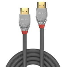 Lindy Kábel HDMI M/M 1m, Ultra High Speed+Eth, 4K@60Hz, HDMI 2.0, 18G, G pozl. kon., sivý, Cromo Line
