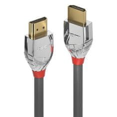 Lindy Kábel HDMI M/M 5m, Ultra High Speed+Eth, 4K@60Hz, HDMI 2.0, 18G, G pozl. kon., sivý, Cromo Line
