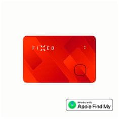 FIXED Smart tracker Tag Card s podporou Find My, bezdrôtové nabíjanie, oranžový