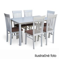 KONDELA Jedálenský stôl, biela, 110x70 cm, ASTRO NEW