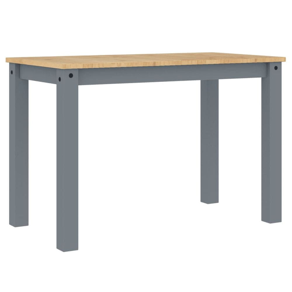 Vidaxl Jedálenský stôl Panama sivý 117x60x75 cm borovicový masív