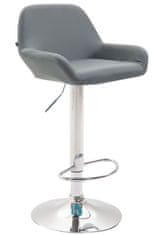 BHM Germany Barová stolička Brag, syntetická koža, sivá