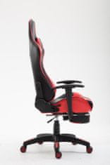 BHM Germany Herná stolička Boavista, syntetická koža, čierna / červená