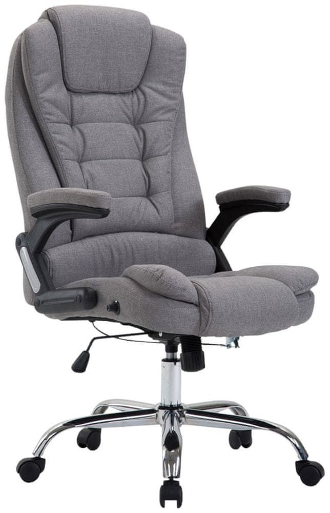 BHM Germany Kancelárska stolička Thor, textil, šedá