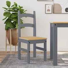 shumee Jedálenské stoličky 2 ks sivé 40x46x99 cm borovicový masív
