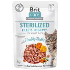 Brit Kapsička BRIT Care Cat Sterilized Fillets in Gravy with Healthy Rabbit 85 g