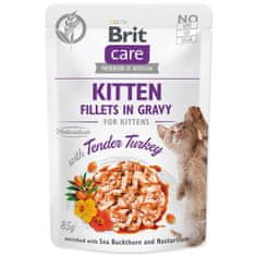 Brit Kapsička BRIT Care Cat Kitten Fillets in Gravy with Tender Turkey 85 g