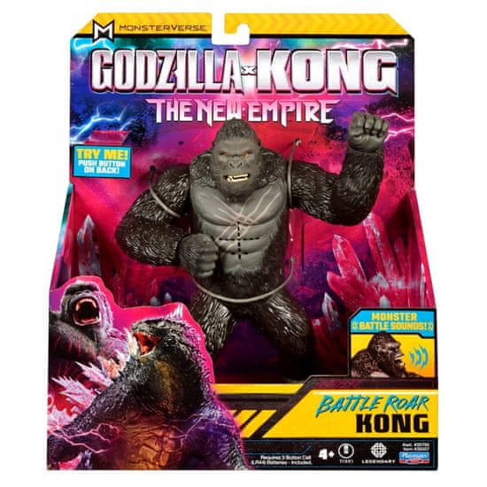 PLAYMATES TOYS Monsterverse Godzilla verzus Kong The New Empire akčná figúrka King Kong so zvukmi 18 cm