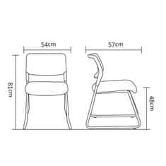 Dalenor Konferenčná stolička Evo 4S, textil, šedá