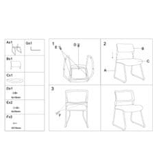 Dalenor Konferenčná stolička Evo 4S, textil, šedá