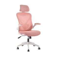 Dalenor Kancelárska stolička Jolly White HB, textil, ružová