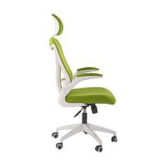 Dalenor Kancelárska stolička Jolly White HB, textil, zelená