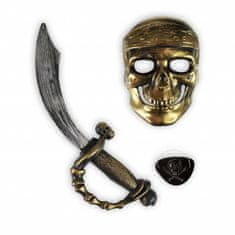 FunCo Detský kostým Pirát s mečom a maskou 117-128 M