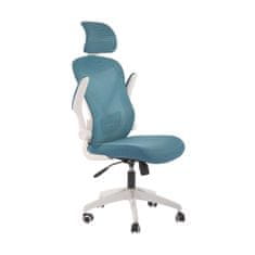 Dalenor Kancelárska stolička Jolly White HB, textil, modrá