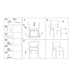 Dalenor Konferenčná stolička Evo 4L, textil, šedá