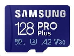 SAMSUNG Samsung/micro SDXC/128GB/180MBps/Class 10/+ Adaptér/Modrá