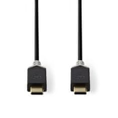 Nedis CCBW64750AT10 - Kábel USB 3.1 (Gen2) | Typ-C Zástrčka - Typ-C Zástrčka | 1 m | Antracit