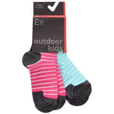 Lenz Outdoor Kids 1.0 detské ponožky tyrkysová-ružová veľkosť (obuv) EU 27-30