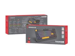 Genesis herná klávesnica THOR 230/TKL/RGB/Outemu Red/Drôtová USB/US layout/Anchor Negative Šedá