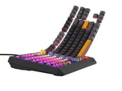 Genesis herná klávesnica THOR 230/TKL/RGB/Outemu Red/Drôtová USB/US layout/Anchor Positive Šedá
