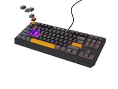 Genesis herná klávesnica THOR 230/TKL/RGB/Outemu Red/Drôtová USB/US layout/Anchor Positive Šedá