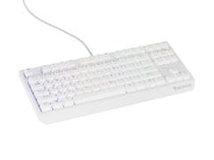 Genesis herná klávesnica THOR 230/TKL/RGB/Outemu Brown/Drôtová USB/US layout/Biela