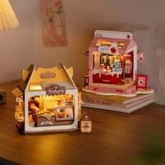 Robotime miniatúra domčeka Mliečny bar Strawberry