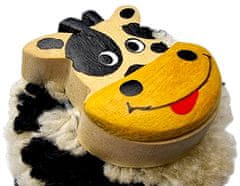 Dvěděti 2Kids Toys Drevená magnetka veľká pompon Krava