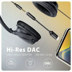 AXAGON ADA-HC, USB-C na 3.5mm jack - Hi-Res DAC audio adaptér, 384kHz/32bit, stereo