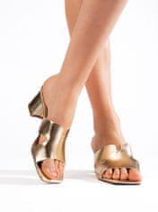 Amiatex Dámske sandále 107976 + Nadkolienky Gatta Calzino Strech, odtiene žltej a zlatej, 39