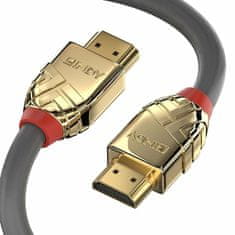 Lindy Kábel HDMI M/M 20m, Ultra High Speed+Eth, 4K@60Hz, HDMI 2.0, 18G, G pozl. kon., sivý, Gold Line