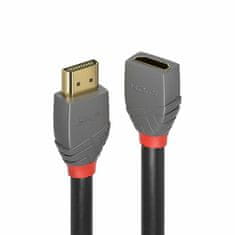 Lindy Kábel HDMI M/F 3m, Ultra High Speed+Eth, 4K@60Hz, HDMI 2.0, 18G, G, čierny, Anthra Line, predlžovací