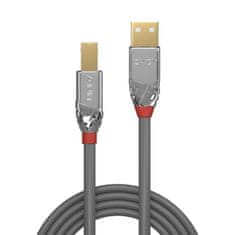 Lindy Kábel USB 2.0 A-B M/M 2m, High Speed, Cromo Line