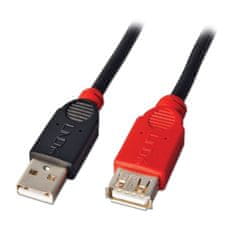 Lindy Kábel USB 2.0 A-A M/F 5m, High Speed, slim, High Speed, čierny, AKTÍVNY