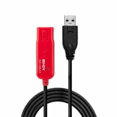 Lindy Kábel USB 2.0 A-A M/F 30m, High Speed, čierny PRO, AKTÍVNY