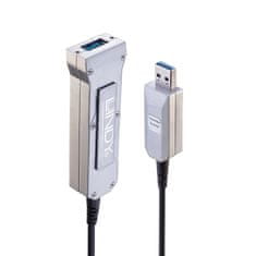 Lindy Kábel USB 3.0 A-A M/F 50m, Super Speed, čierny, aktívny, optický
