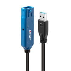 Lindy Kábel USB 3.0 A-A M/F 15m, Super Speed, čierny, AKTÍVNY Cable Pro Slim