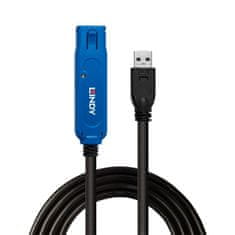 Lindy Kábel USB 3.0 A-A M/F 15m, Super Speed, čierny, AKTÍVNY Cable Pro Slim