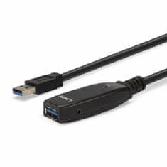 Lindy Kábel USB 3.0 A-A M/F 15m, Super Speed, čierny, AKTÍVNY, Slim