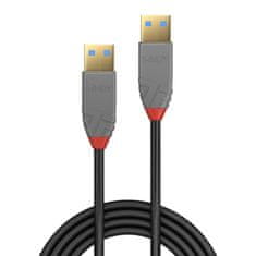 Lindy Kábel USB 3.0 A-A M/M 0.5m, Super Speed, Anthra Line, čierny