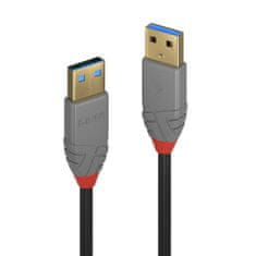 Lindy Kábel USB 3.0 A-A M/M 2m, Super Speed, Anthra Line, čierny