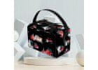 TopKing Cestovná taška Čierna s ružovými kvetmi - DexXer