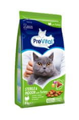 PreVital granule pro sterilizované kočky Indoor krůtí 8 kg