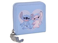 Disney DISNEY Lilo a Stitch Modrý, malá peňaženka so zipsom 9x9 cm 