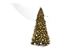 LAALU Zdobený umelý vianočný stromček so 74 ozdobami BASIC GOLD 500 cm stromček so stojanom a vianočnými ozdobami